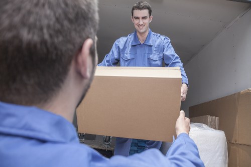 Man and van moving service in Abbey Wood with household items ready for loading