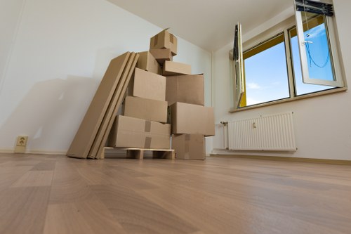 Removal team preparing a home move in Abbey Wood