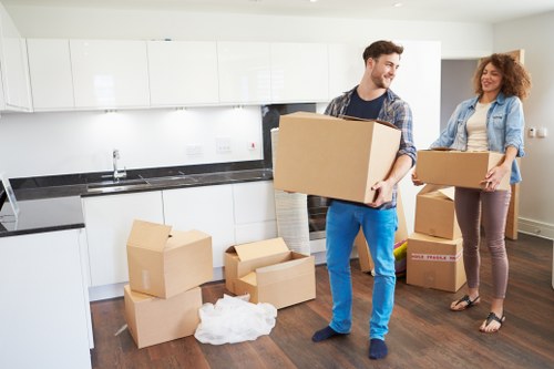 Van loading furniture in Abbey Wood with careful local moving support