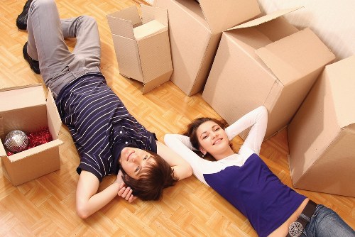 Furniture and boxes loaded into a moving van in Abbey Wood