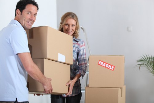 Furniture being moved from a flat in Abbey Wood